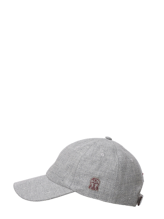 Бейсболка Brunello Cucinelli MW4829979 C1001 светло-серая мужская с логотипом — купить в интернет-магазине Verdistore