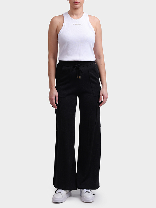 Брюки Pinko 102079 A19K Z99 черные женские с накладными карманами  — купить в интернет-магазине Verdistore
