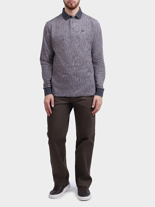 Поло ETRO MRMD0013 AV884 X0831 мужское с длиннымс рукавом и принтом пейсли — купить в интернет-магазине Verdistore