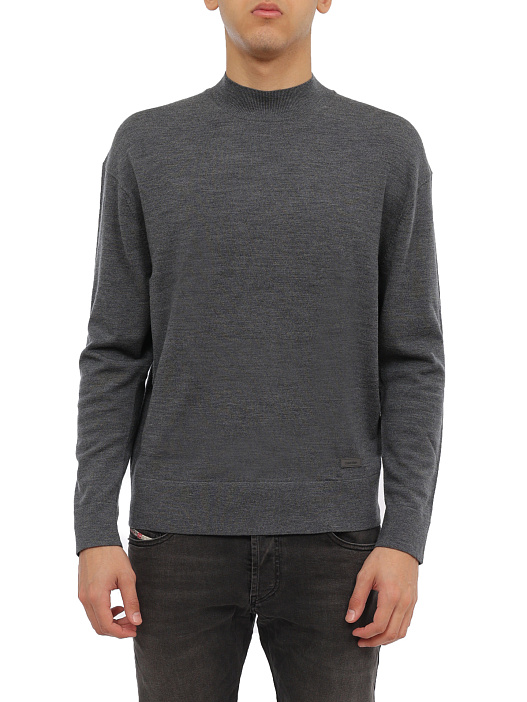 Свитер Calvin Klein K10K111942 темно-серый мужской из шерсти — купить в интернет-магазине Verdistore