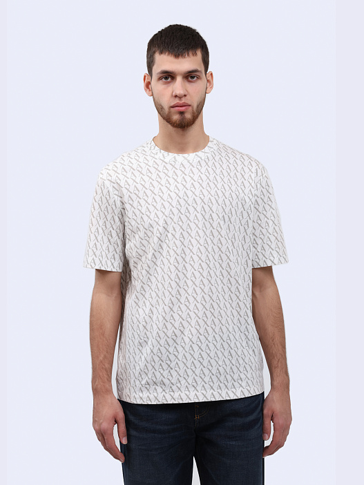 Футболка Armani Exchange 8NZTCW ZJH4Z 41BF белая мужская с логотипом — купить в интернет-магазине Verdistore
