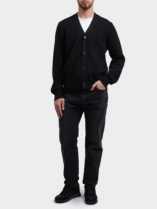 Кардиган San Jared-C 10275565 01 50551509 001 черный мужской — купить в интернет-магазине Verdistore