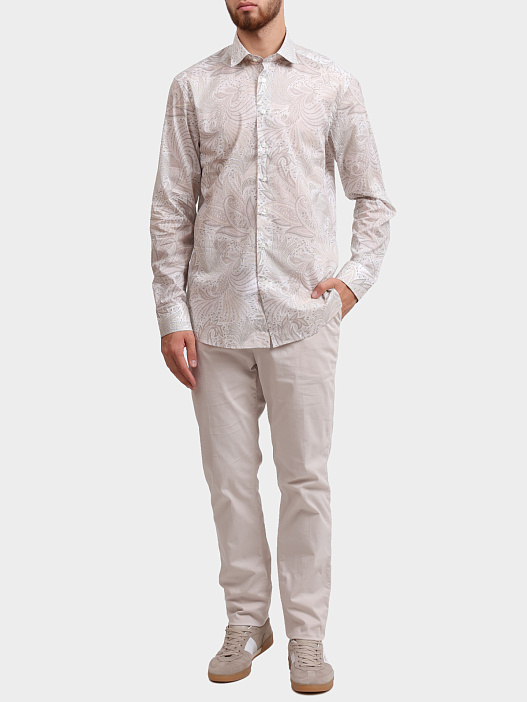 Рубашка MRIB0001 99SA5F1 X0835 молочного цвета прямого кроя мужская — купить в интернет-магазине Verdistore