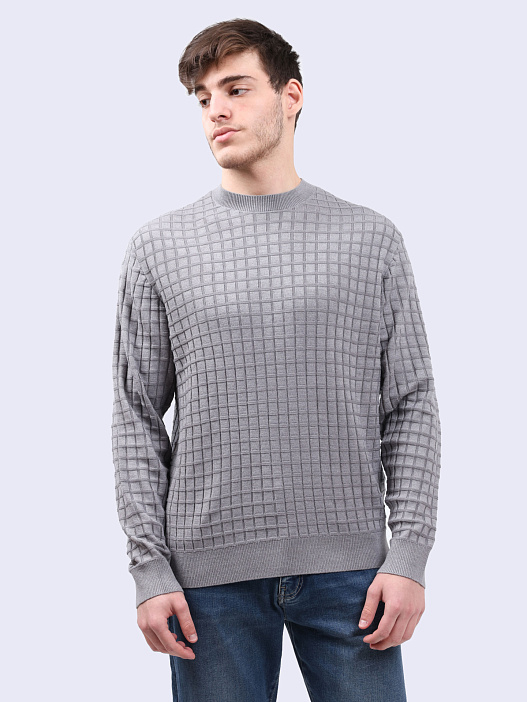 картинка Свитер Armani Exchange 6DZM6F ZM5BZ 19AA серый мужской магазин Verdistore являющийся официальным дистрибьютором в России 