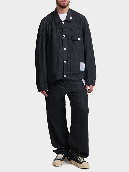 Джинсы MAISON MIHARA YASUHIRO I12PT004 BLACK черные мужские свободного кроя — купить в интернет-магазине Verdistore