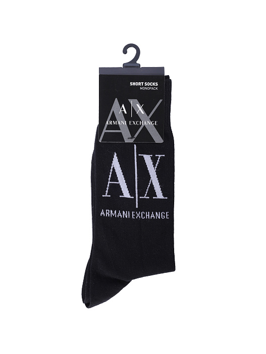 картинка Носки Armani Exchange 953033 CC653 00020 черные мужские магазин Verdistore являющийся официальным дистрибьютором в России 