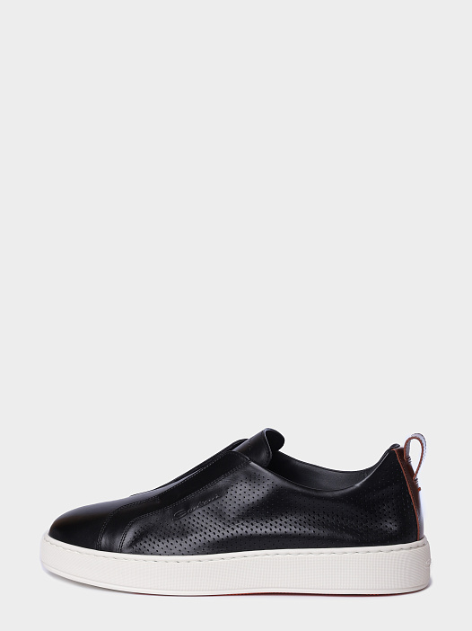 Кеды Santoni MBCG22181BARTFIDN01 кожаные мужские с перфорацией — купить в интернет-магазине Verdistore