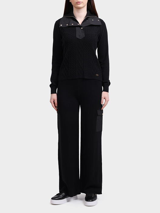 Джемпер Liu-Jo TF5039 MS75L 22222 черный женский — купить в интернет-магазине Verdistore