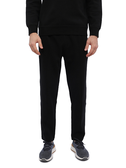Брюки Brunello Cucinelli M0T353212G C101 черные мужские со стрелкой — купить в интернет-магазине Verdistore