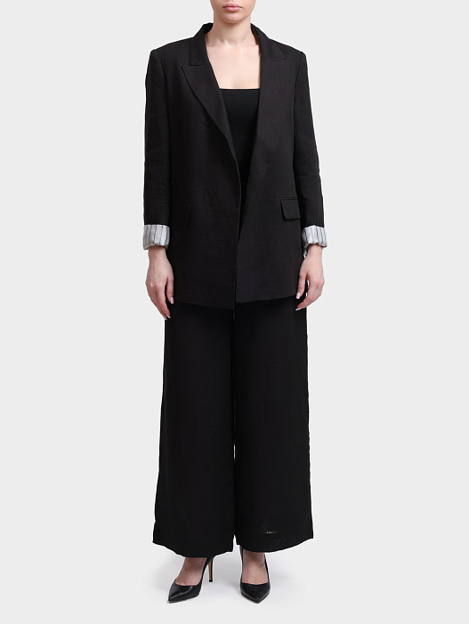 Жакет Marella Sport MLSSAUNA 006 черный женский льняной — купить в интернет-магазине Verdistore