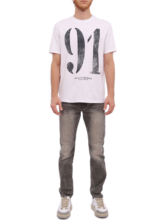 Джинсы Armani Exchange 6RZJ13 Z1KQZ 0903 серые мужские с потертостями — купить в интернет-магазине Verdistore