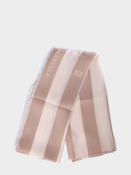 Шарф Marella MLADOMINO 003 женский бежевый с с логотипом — купить в интернет-магазине Verdistore