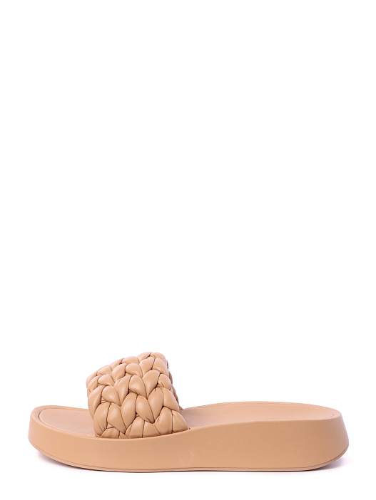 Тапки ASH 8AH.AH124844.S светло-коричневые женские с плетением-косичкой — купить в интернет-магазине Verdistore