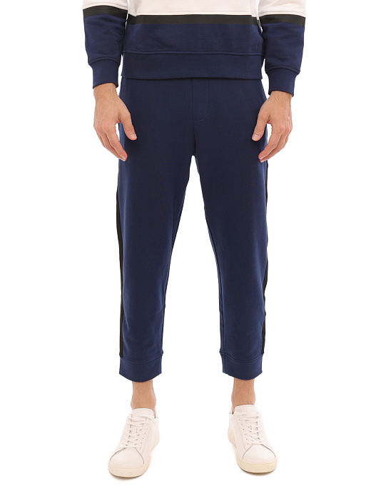 Брюки Armani Exchange 3LZPLA ZJ4XZ 85BM синие мужские с контрастной отделкой — купить в интернет-магазине Verdistore