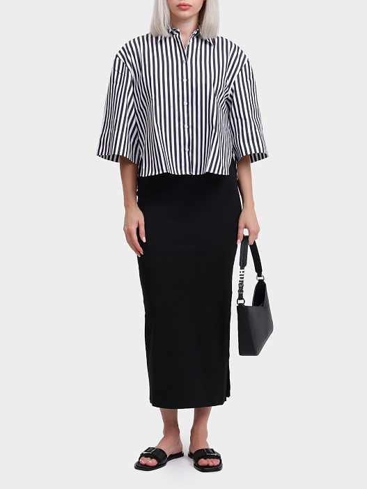 Рубашка Hugo 50539904 988 укороченная женская в полоску — купить в интернет-магазине Verdistore