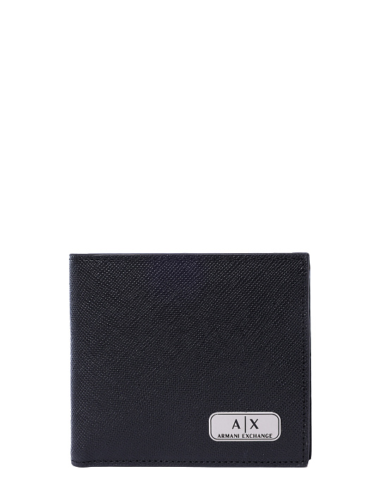 картинка Портмоне Armani Exchange 958097 CC843 00020 черное мужское из кожи магазин Verdistore являющийся официальным дистрибьютором в России 