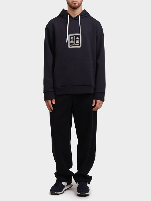 Худи Armani Exchange XM000482 AF10818 UB101 темно-синее мужское — купить в интернет-магазине Verdistore