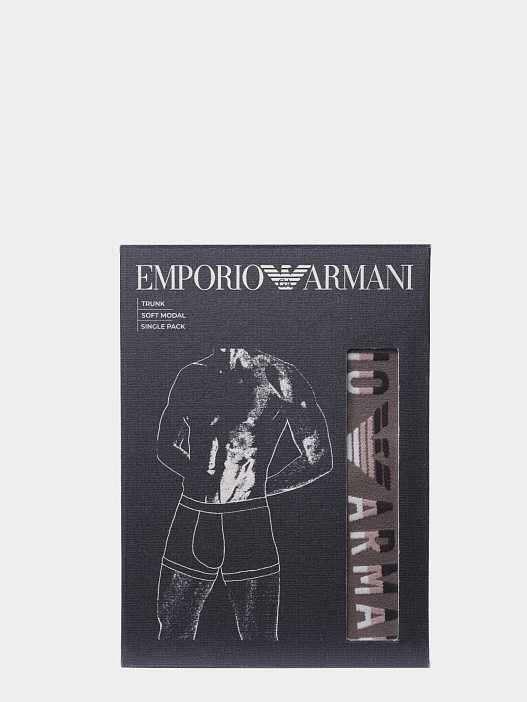 Трусы Emporio Armani EM000231 AF18894 U8081 серые мужские с логотипом на поясе — купить в интернет-магазине Verdistore