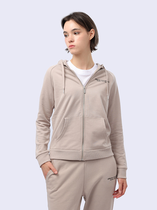 картинка Мастерка Armani Exchange 8NYM28 YJE5Z 1786 бежевая женская магазин Verdistore являющийся официальным дистрибьютором в России 