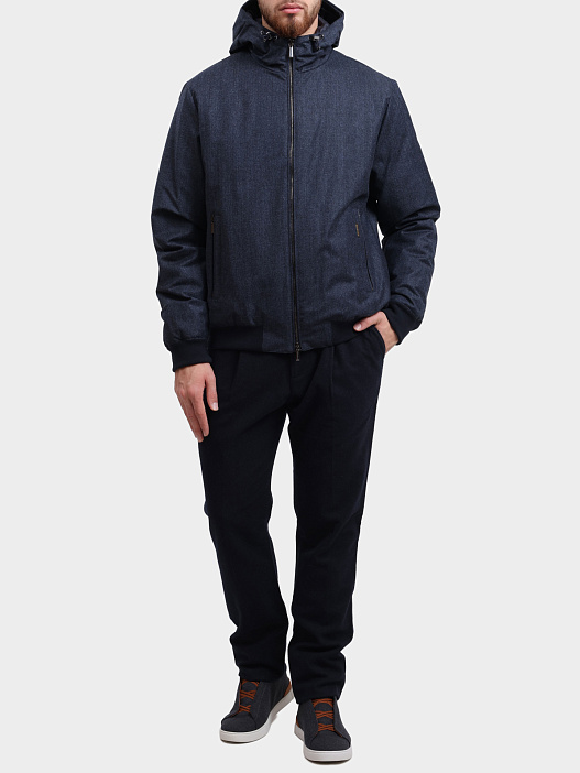 Бомбер MooRER ONIRO-FFL U0498 синий мужской — купить в интернет-магазине Verdistore