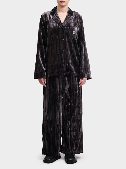 Ночная сорочка VELVET_SHIRT 10275018 01 50550047 010 черная женская  — купить в интернет-магазине Verdistore