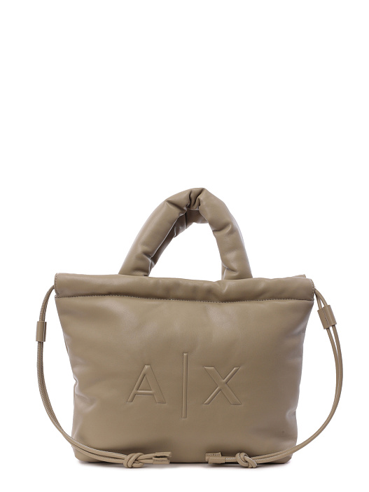 Сумка Armani Exchange 942938 3F736 09752 бежевая женская с логотипом — купить в интернет-магазине Verdistore