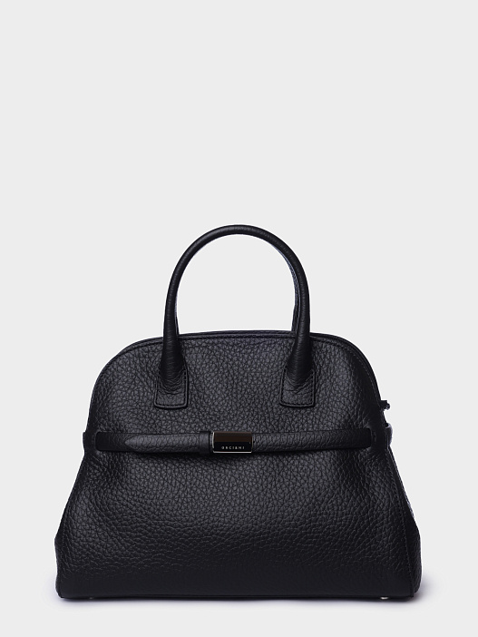 Сумка Orciani B02200 SOF NER черная женская с натуральной зернистой кожи — купить в интернет-магазине Verdistore