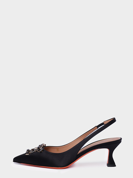 Туфли Santoni WDIG72179HA2NYHNN01 атласные женские — купить в интернет-магазине Verdistore