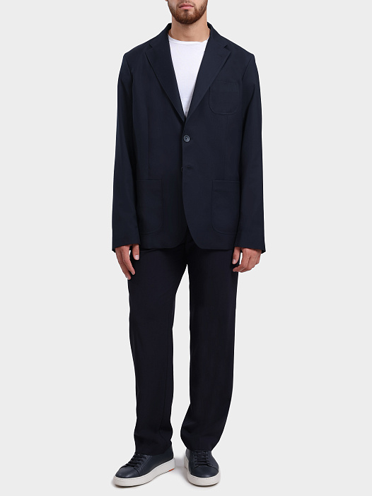 Брюки Emporio Armani EM004216 AF24594 UB118 шерстяные мужские — купить в интернет-магазине Verdistore