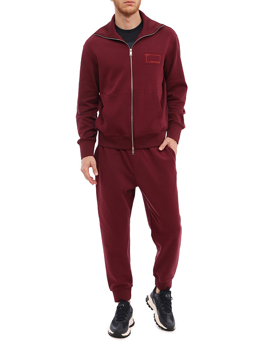 Брюки спортивные Armani Exchange 6LZPJA ZJXFZ 1440 бордовые мужские с манжетами — купить в интернет-магазине Verdistore