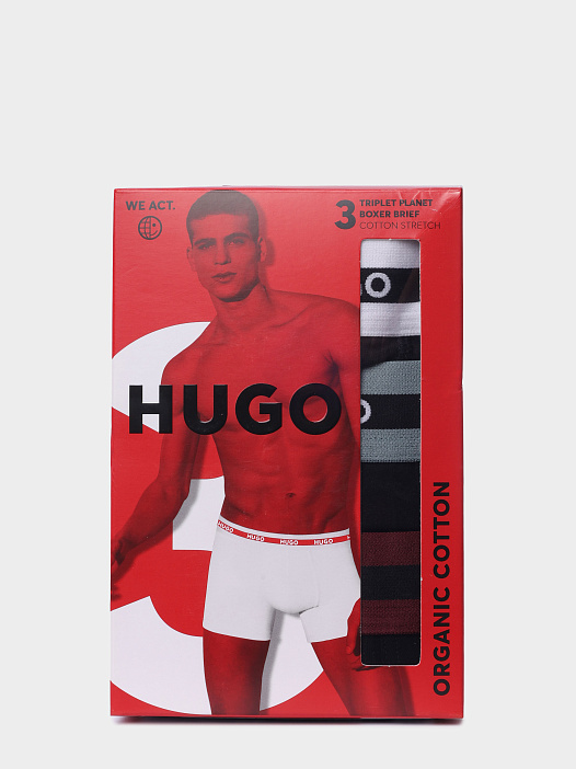 Комплект трусов 3 пары Hugo BOXERBR TRIPL PLANET 10268024 01 50534694 002 — купить в интернет-магазине Verdistore