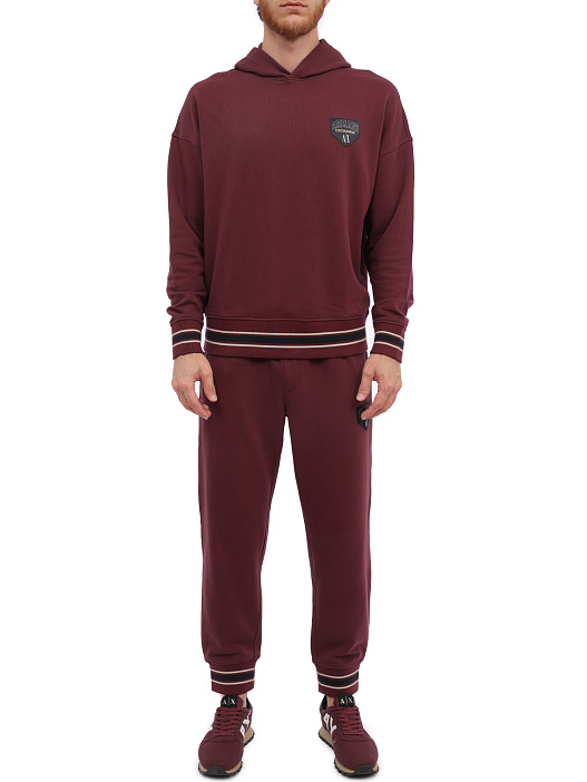 Худи Armani Exchange 6RZMJF ZJDPZ 14AU мужское с отделкой в полоску — купить в интернет-магазине Verdistore