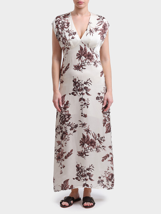 Платье Liu-Jo BLACK LABEL CA6298 TS061 P9654 с принтом цветов и открытым вырезом — купить в интернет-магазине Verdistore