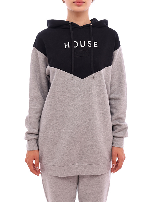 Худи Armani Exchange 6KYM39 YJ7PZ 5383 комбинированное женское удлинённое — купить в интернет-магазине Verdistore