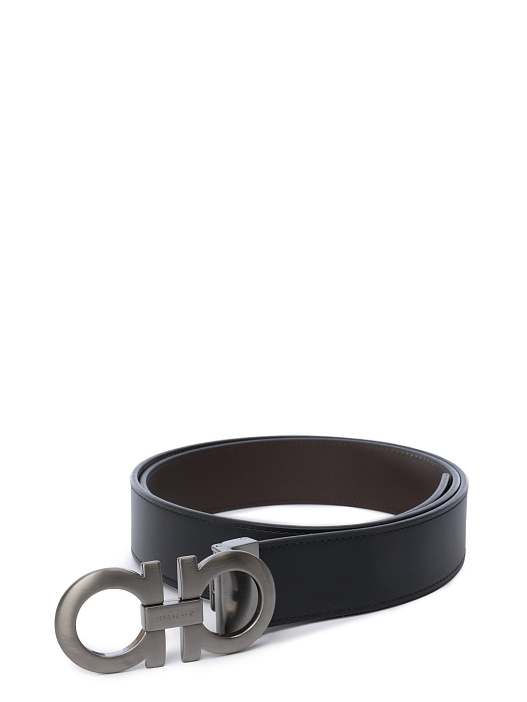 Ремень 675542464231 гладкий кожаный с крупным логотипом — купить в интернет-магазине Verdistore