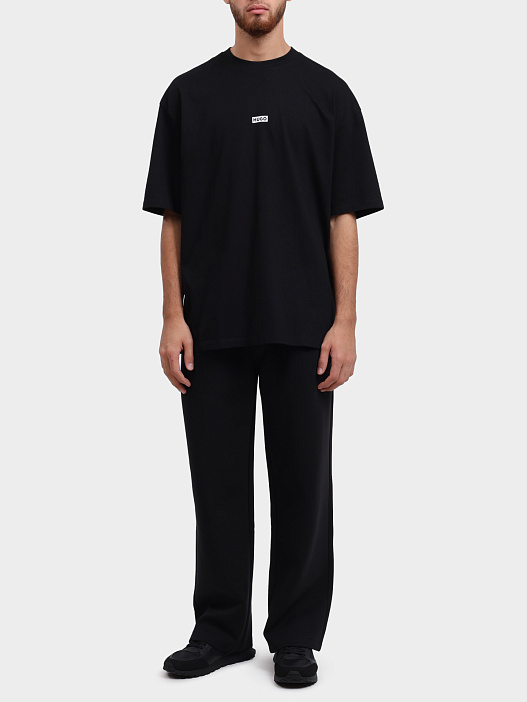 Футболка Hugo 50509776 005 черная мужская с логотипом — купить в интернет-магазине Verdistore