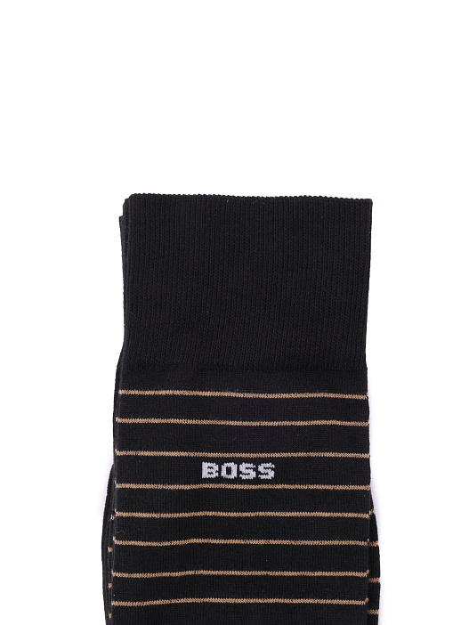 Носки Boss 50467722 002 черные мужские в полоску — купить в интернет-магазине Verdistore