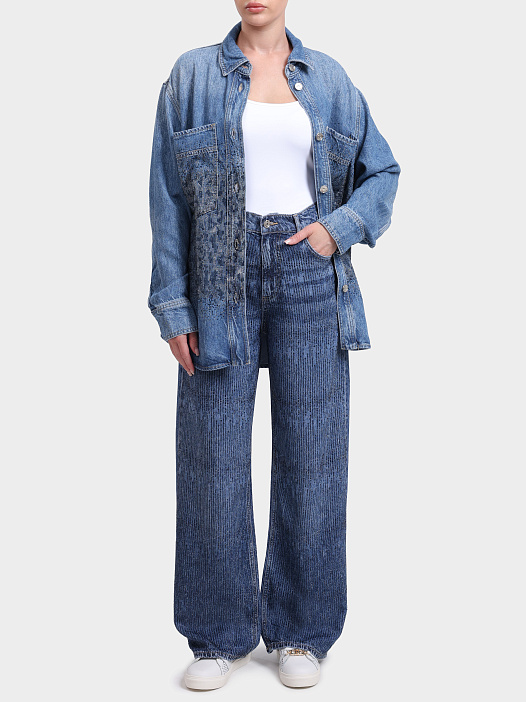 Джинсы Liu-Jo BLUE DENIM UF6166 D0373 79111 синие женские со стразами — купить в интернет-магазине Verdistore
