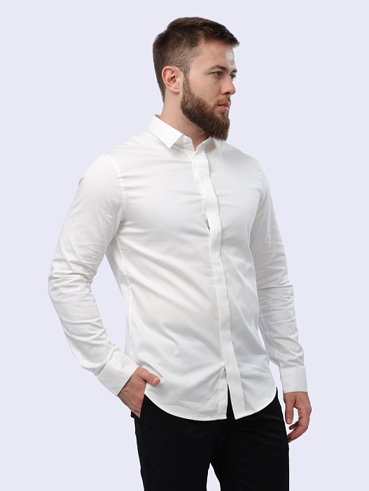 Рубашка Armani Exchange 8NZCBD ZN10Z 0113 белая мужская — купить в интернет-магазине Verdistore