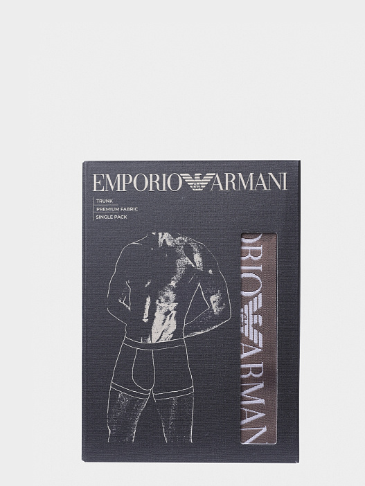 Трусы Emporio Armani EM000232 AF19198 F6017 бежевые мужские с монограммным логотипом — купить в интернет-магазине Verdistore