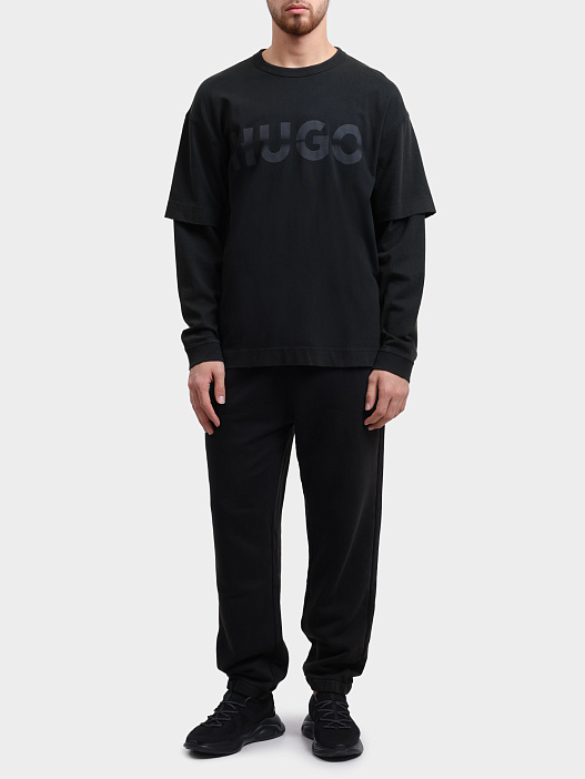 Лонгслив Hugo 50546541 036 темно-серый мужской — купить в интернет-магазине Verdistore