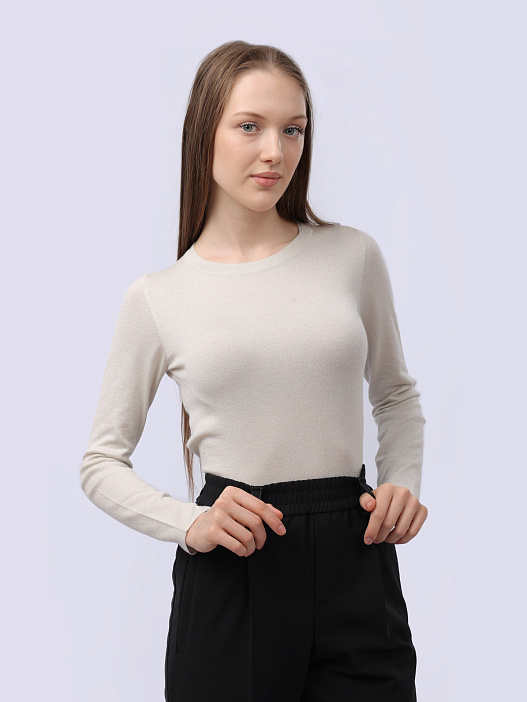 Свитер Brunello Cucinelli M4180B1383 С9443 молочный женский — купить в интернет-магазине Verdistore