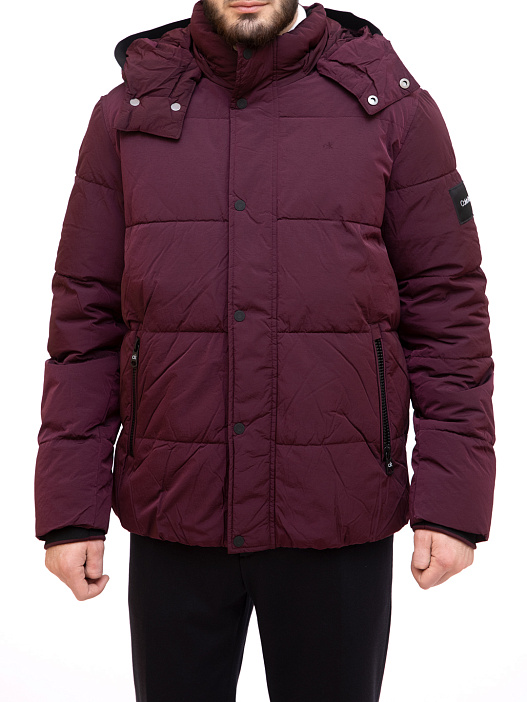 Пуховик Calvin Klein K10K105970 бордовый мужской — купить в интернет-магазине Verdistore