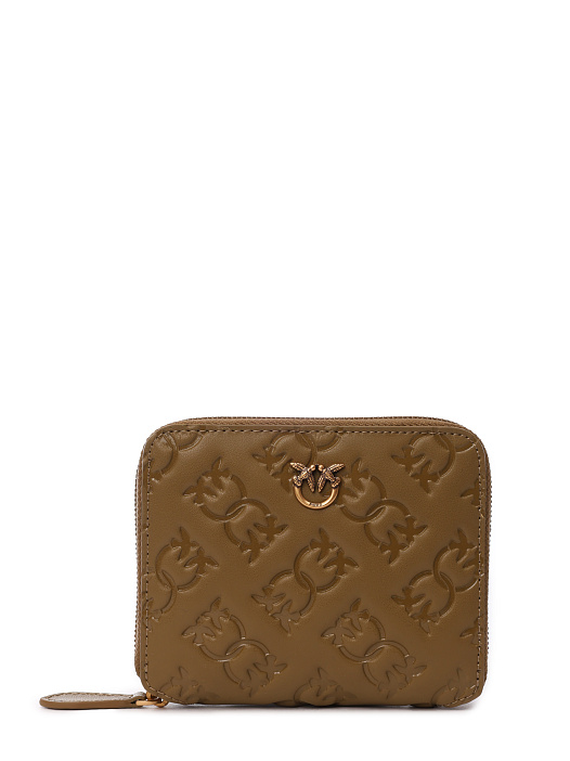 картинка Кошелек Monogram квадратный из кожи с тиснением магазин Verdistore являющийся официальным дистрибьютором в России 