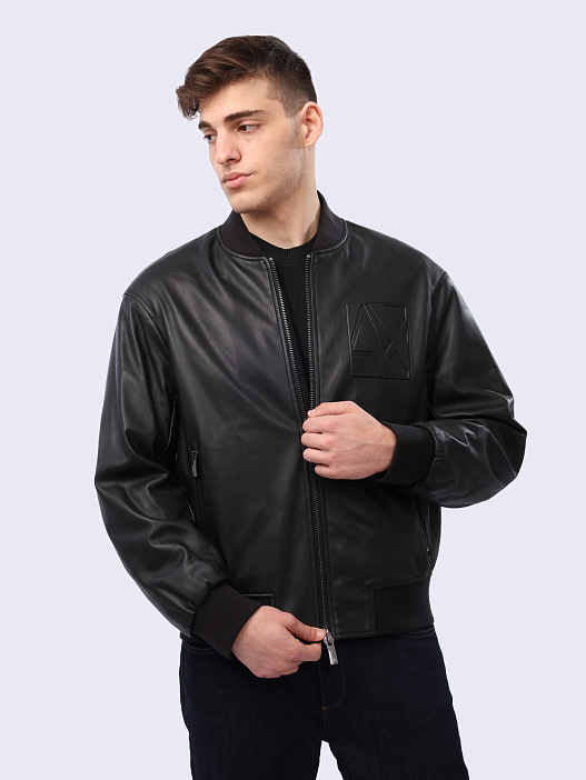 картинка Куртка Armani Exchange 6DZB23 ZE1CZ 1200 черная мужская магазин Verdistore являющийся официальным дистрибьютором в России 