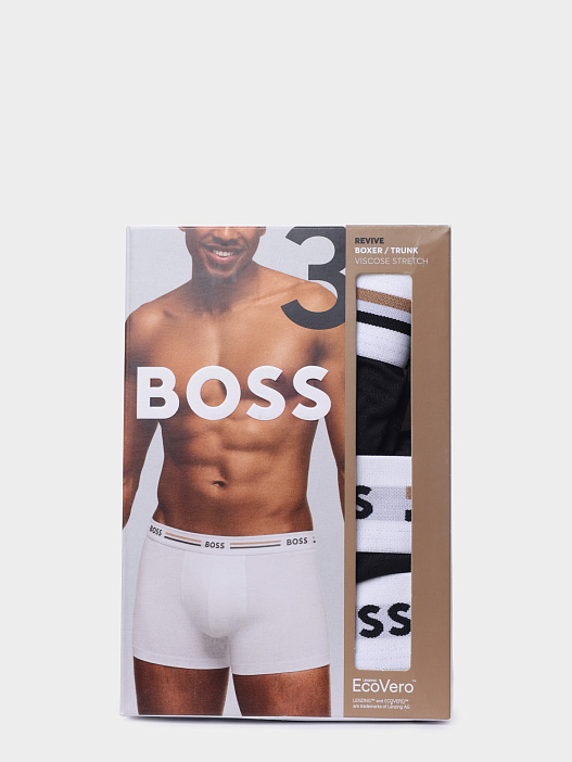 Трусы комлект Boss 50492200 001 черные мужские из вискозы — купить в интернет-магазине Verdistore