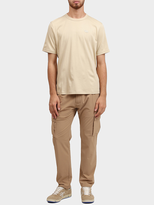 Футболка Diesel A166720AIJU189 бежевая мужская из хлопка — купить в интернет-магазине Verdistore