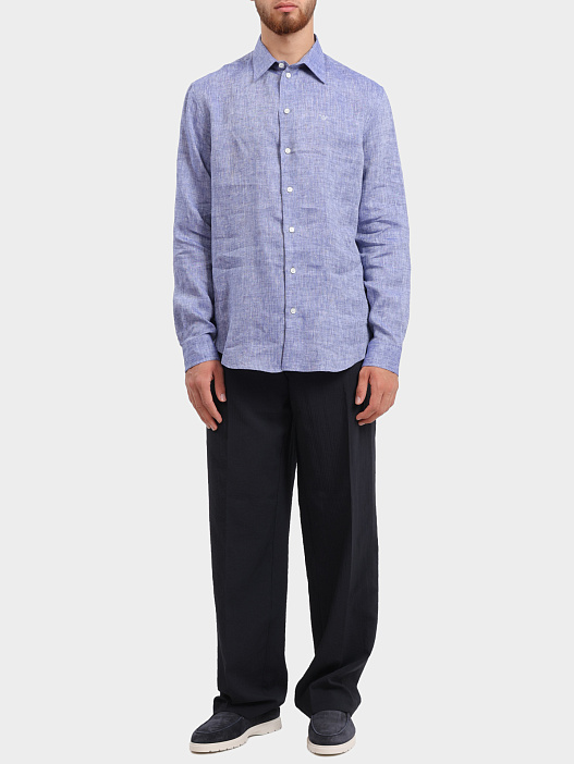 Рубашка Emporio Armani 01SM0L 010F9 919 льняная мужская — купить в интернет-магазине Verdistore