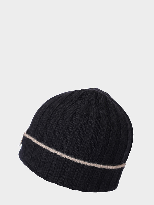 Шапка Brunello Cucinelli M2240900 CB676 черная мужская из кашемира — купить в интернет-магазине Verdistore
