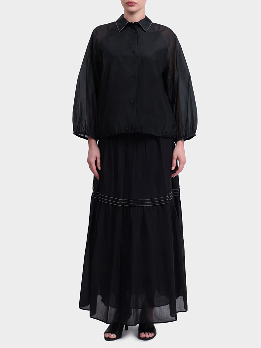 Блуза Peserico S06457 8372 705 черная женская — купить в интернет-магазине Verdistore